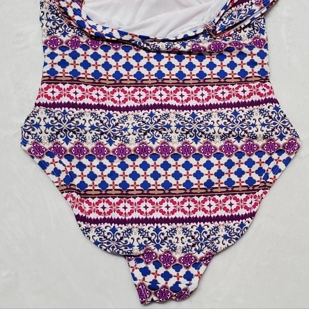 LA Blanca Romance OTS Sweetheart Mio Multi-color Padded One-piece Swimsuit 10